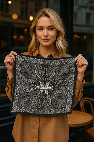 BALIENTE FLR44 Eșarfă de damă cu model 70x70 cm