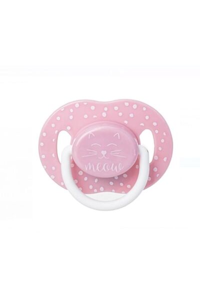 OEM Silicone Pacifier Pink White Cat with Box 0-6 Months