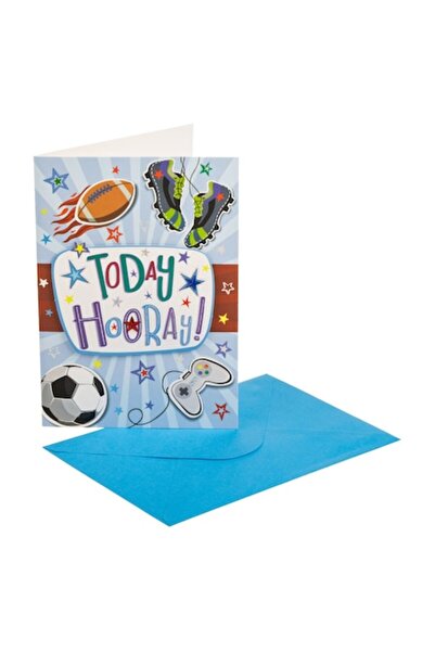 OEM Felicitare de ziua de naștere sportivă „Astăzi, Ura!” 13x19cm și plic