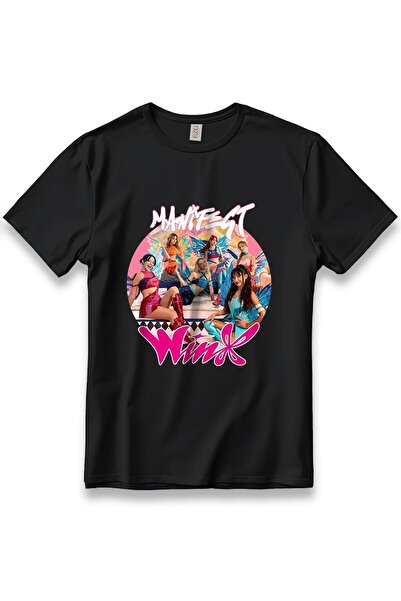 Printiva Zenrova Unisex Oversize MANİFEST WİNX Baskılı Pamuklu Bisiklet Yaka ...