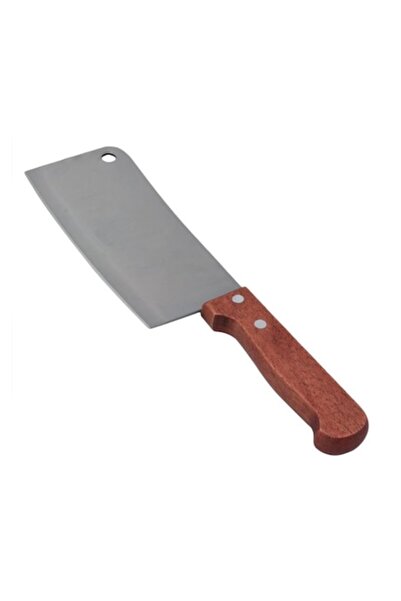 coso Satâr de măcelar cu lamă rotunjită din oțel inoxidabil și mâner din lemn...