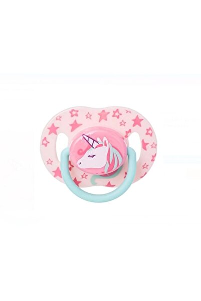 OEM Silicone Pacifier Pink Green Unicorn with Case 18-36 Months