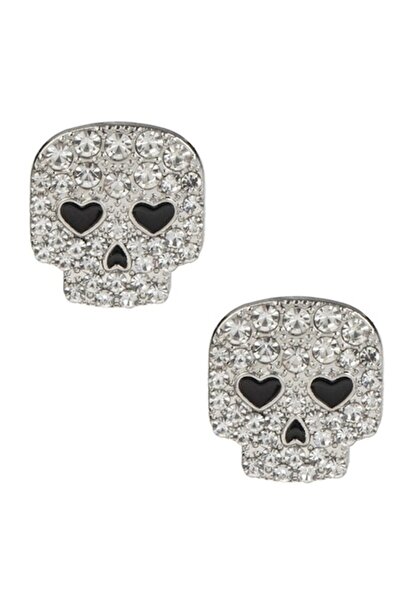 OEM Cercei cu craniu argintiu de Halloween