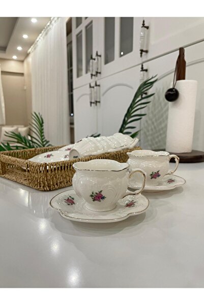 RUMİKA HOME 2'Lİ Vintage Rose Kahve Fincanı