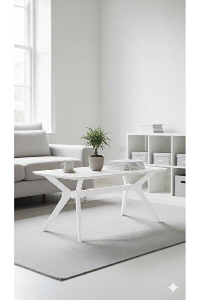 Rual Salon Orta Sehpa İskandinav Tarz Modern Sade Şık Orta Sehpa 55x70cm Komp...