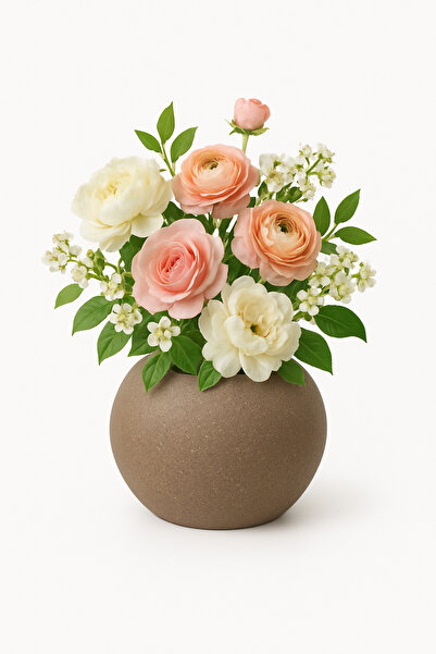 MARINOHOME Decorative ball-shaped basin – brown spray