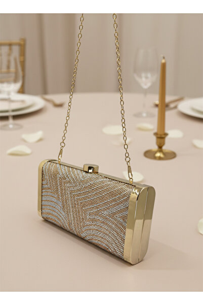 Wedding Fashion Rosegold Silver Full Crystal Stone and Metal Frame and Evening Dress Bag Wedding Engagement Graduation