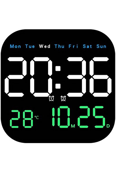 Generic fvituve Digital LED Wall Clock - Large Display, Timer, Alarm, Remote