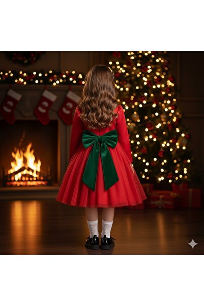 NA ADDESIGN New Year's Special Red Velvet Detailed Princess Dress – New Year's Party & Photoshoot Dress