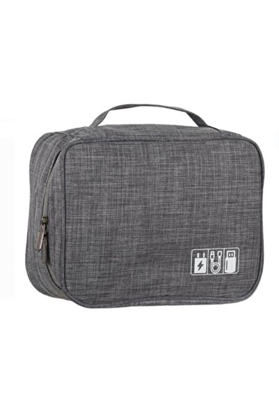 OEM Τσάντα οργάνωσης για ηλεκτρικά αξεσουάρ, γκρι, 24,5x18,5x10 cm