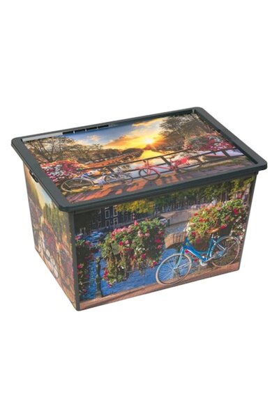 OEM Plastic Storage Box with Lid Amsterdam 50L