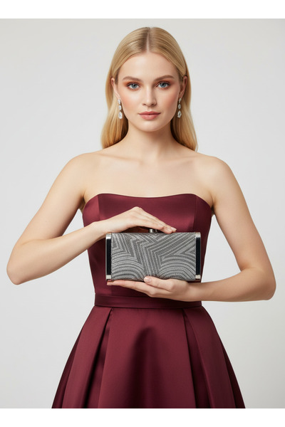 Wedding Fashion Full Crystal Stone and Metal Frame and Evening Dress Bag Wedding Engagement Graduation