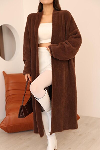 LB Laluna Butik Women's Fuzzy Soft Long Knit Cardigan