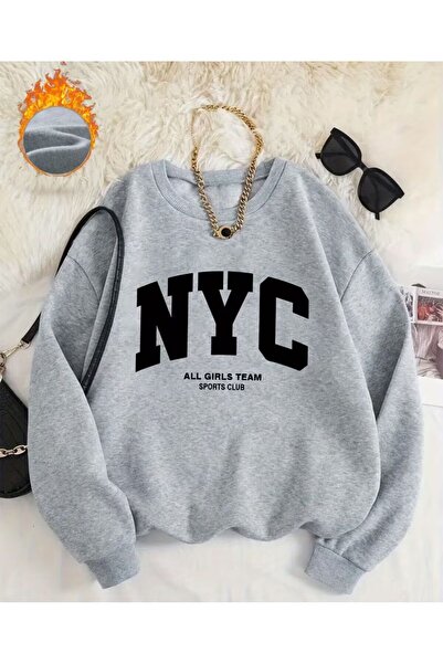 FAVORİST سترة رياضية مطبوعة لفريق NYC ALL GİRLS