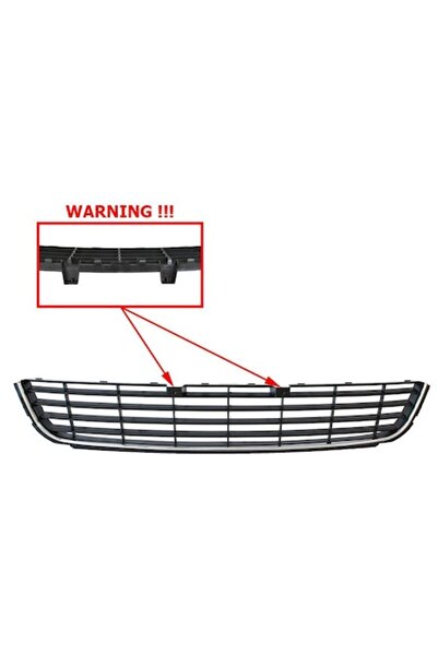 Autowag Grilă auto pentru VW Golf VI Hatchback 2008-2013, neagră cu bandă cro...