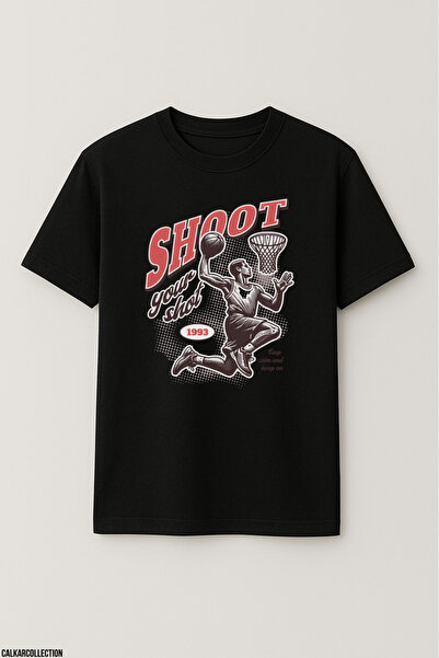 CALKARCOLLECTION تي شيرت كرة السلة للجنسين قصة فضفاضة كورت فيجن