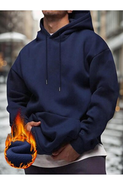 rocassi Büyük Beden Erkek Kapüşonlu Sweatshirt