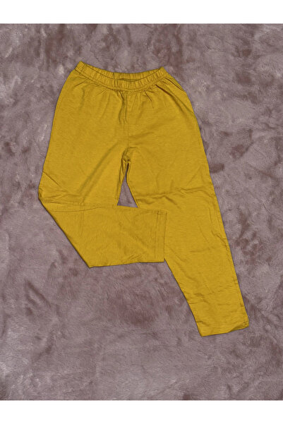 ZENGEZUR MALL Nrzsnt 2-8 Years Old Boys' Pajamas Elastic Waist Solid Color Mustard (235602) (Size: 4)