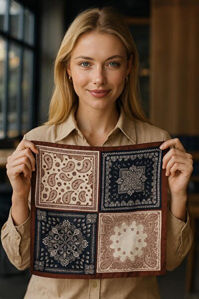 FELLMENS FLR48 Eșarfă de damă cu model 70x70 cm