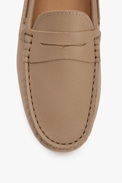 West To West Women's Beige Leather Loafer