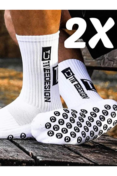 Shuttle Park 2-Piece Special Series White Anti-Slip Silicone Towel Sole Design Comfortable Stitch-Free Match Football Athlete Socks