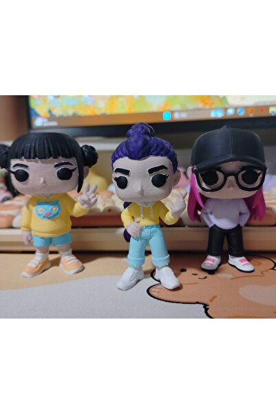 nihonwosekai K Pop Demon Hunters 3Pcs Figure Set 3D Printing Painted Figure Set