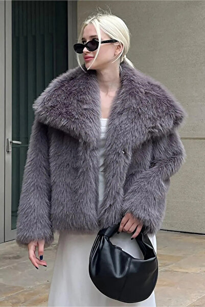 TİLLE Soft Touch Oversized Plush Coat