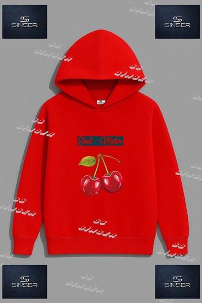SS SİNSER Φούτερ Unisex με στάμπα  "KIRAZ SHIRT MOTIVE YAZILII "
