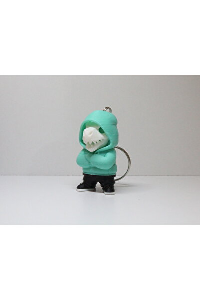 3DMakineSepeti بغطاء رأس سلسلة مفاتيح دينو