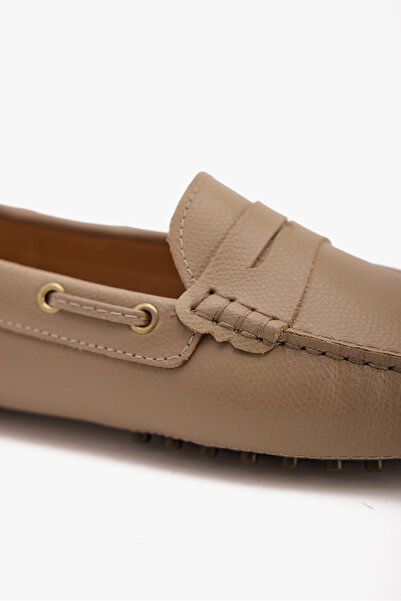 West To West Women's Beige Leather Loafer