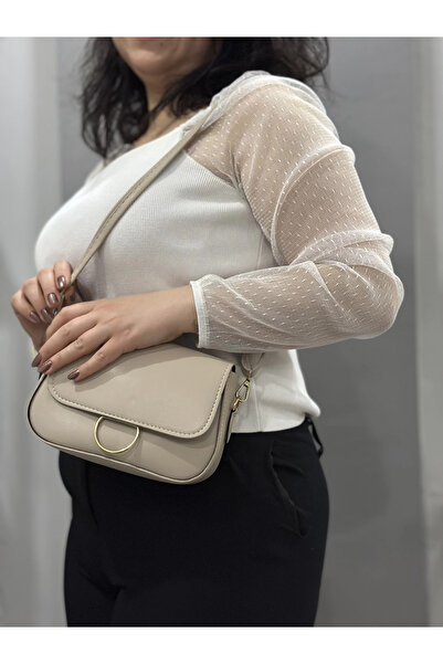 ZENGEZUR MALL NRZSNT Beige Leather Mossi Bag (235947) (Size: Standard)