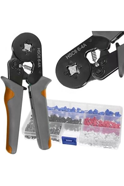 Bigstren set clește sertizat 0,25–10 mm cu 500 de terminale izolate și cutie organizatoare