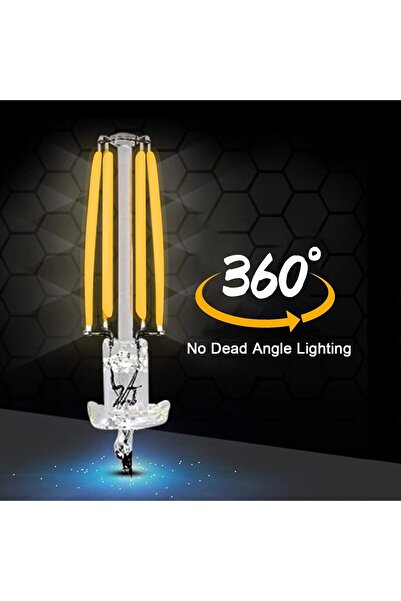 EXTRASTAR E14 LED Filament Candle Bulbs 6W (750LM) C35 SES, Warm White 2700K, Pack of 6