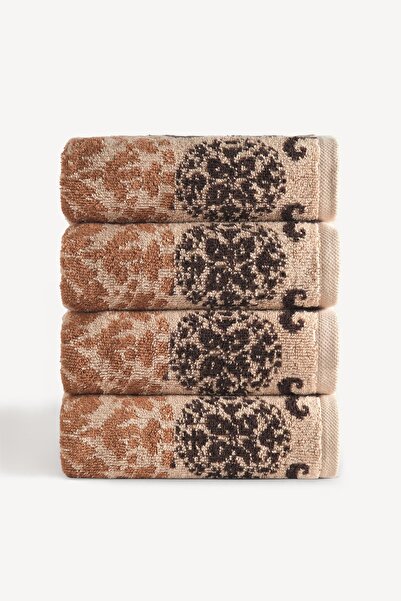 Cherx Set de prosoape de mână Matilda, vopsite cu fire, 4 piese, caramel, 50x90
