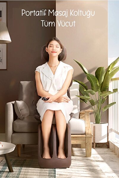 Byanes Portatif Masaj Minderi, Boyunluklu Masaj Koltuğu. Isıtmalı