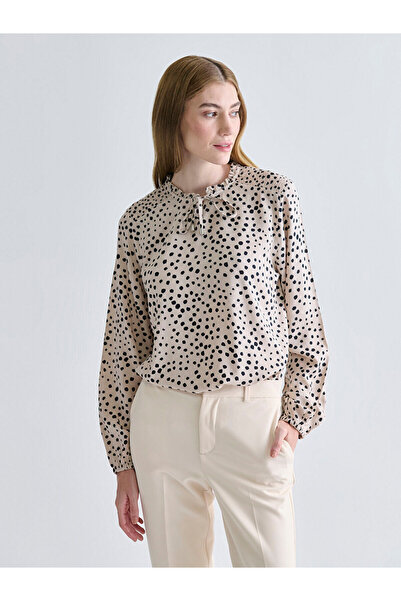 LC Waikiki Özmarka New Season Tie Neck Polka Dot Blouse