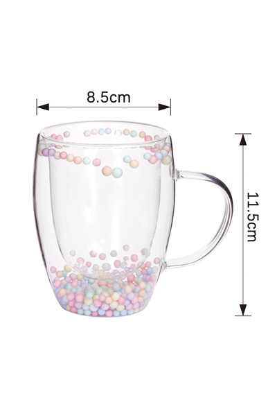 Malooki 350 ml Glass Mug with Beads