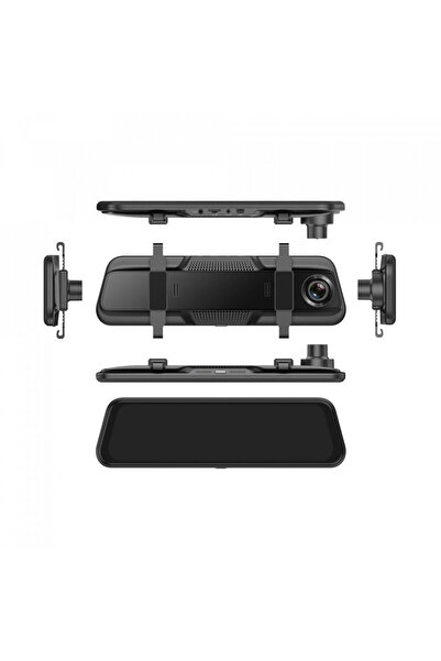 OEM 9.66inch 1080p Dual Lens Touchable Screen Car Recorder With Back-up Camera Function Hd Night Vision