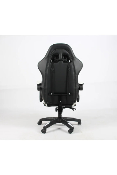 OEM JRH Professional Gaming Chair, King Size, Steel Frame, Synthetic Leather, 130 kg, lumbar cushion – white