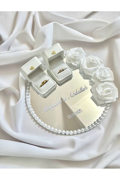 EGA BUTİK Aynalı nişan tepsisi özel sunumluk size özel hazırlanır