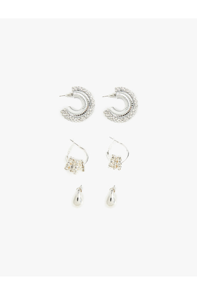 Koton Set of 3 Stone Ring and Drop Earrings