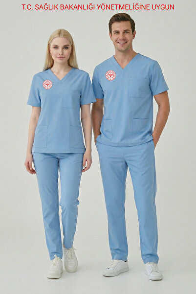 Pratik Medikal Uniforma Doctor Medic material elastic Set de scrubs unisex Al...
