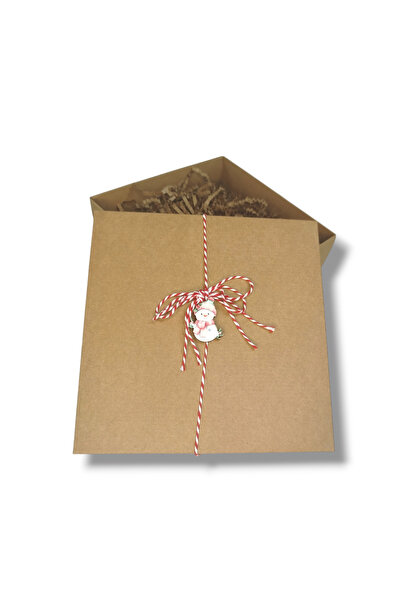 STE Kraft Hazır Sunumlu Hediye Kutusu 20x20x10 cm – Kırpıklı