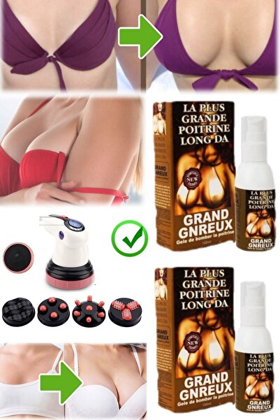 MACGON 2 Adet X 100 Ml Göğüs Şekillendirme Ve Büyütme Sprey + Masaj Göğüs Ale...