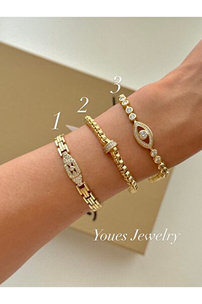 YOUES JEWELRY سوار نسائي فاخر من CM Lüx Premıum Kuyumcu لا يفقد لونه