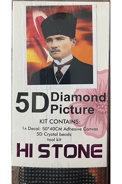 BALIM ÖRGÜ EVİ 5D'li Elmas Boncuk Yapıştırma Taş İşleme Mozaik Goblen "GAZİ M...