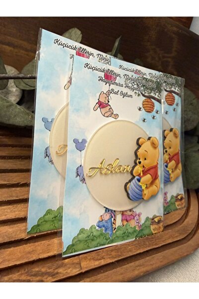 Gizem Graphic Winnie The Pooh Erkek Bebek Pleksi Magnet 20'li Paket