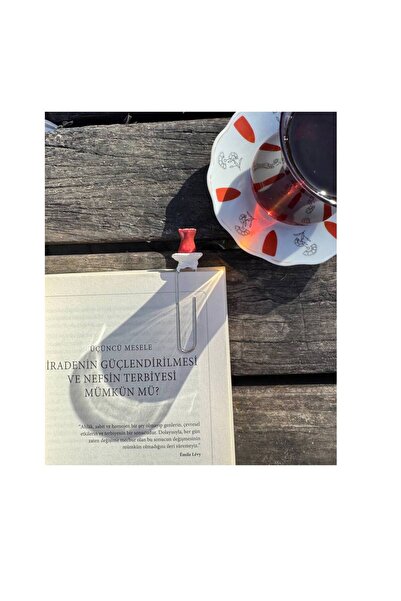 ESMOSELLA El Yapımı Seramik Çay Bardağı Figürlü Özel Tasarım Kitap Ayracı