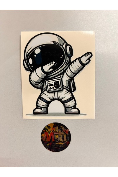 sticker Astronaut 10X8Cm Foil Plating-Car Motorcycle Helmet Modified Accessory Space Cute