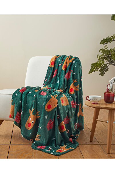 English Home Happy Winter Sofa Throw 120X160 cm Green (17.11.2025)